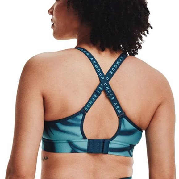 NWT Under Armour Women Infinity Printed Mid Sport Bra Cosmos Blue Sz XS $45 P120 - Picture 4 of 4